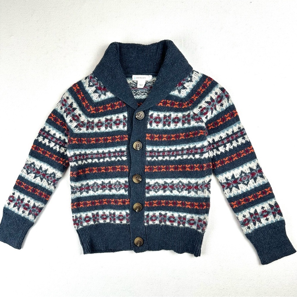 Crewcuts Fair Isle Shawl Collar Cardigan Sweater